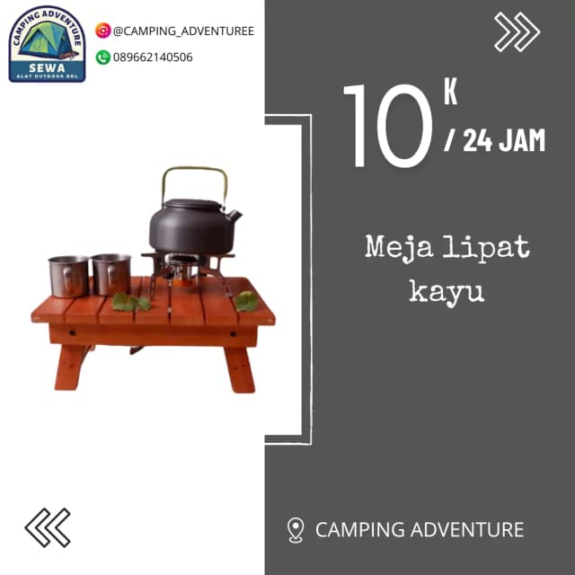 Meja Lipat Kayu